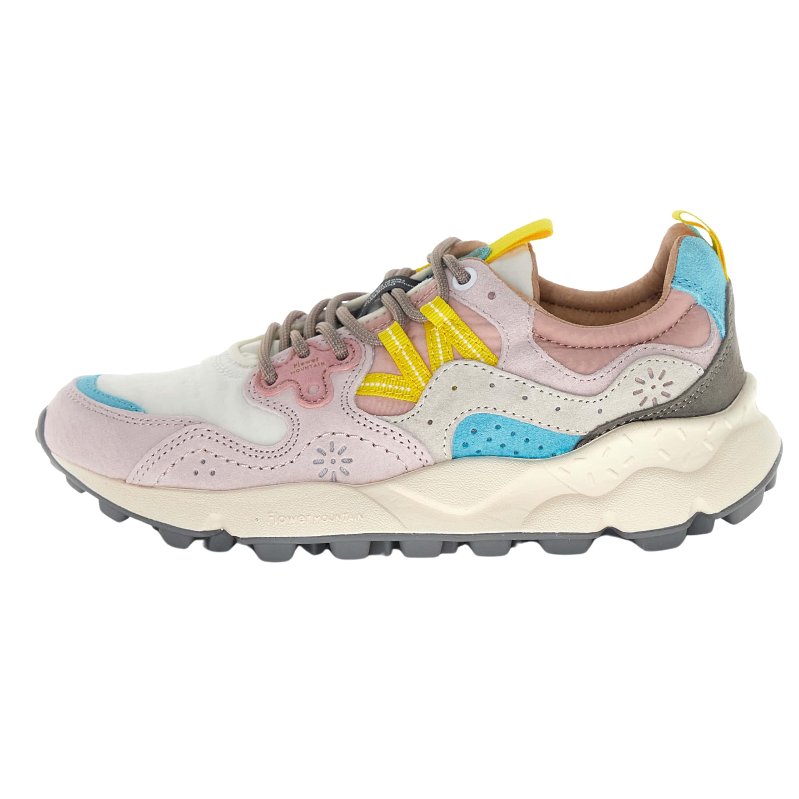 FLOWER MOUNTAIN Scarpe Donna YAMANO3 Suede Nylon LIGHPINKWHTPIN PE26