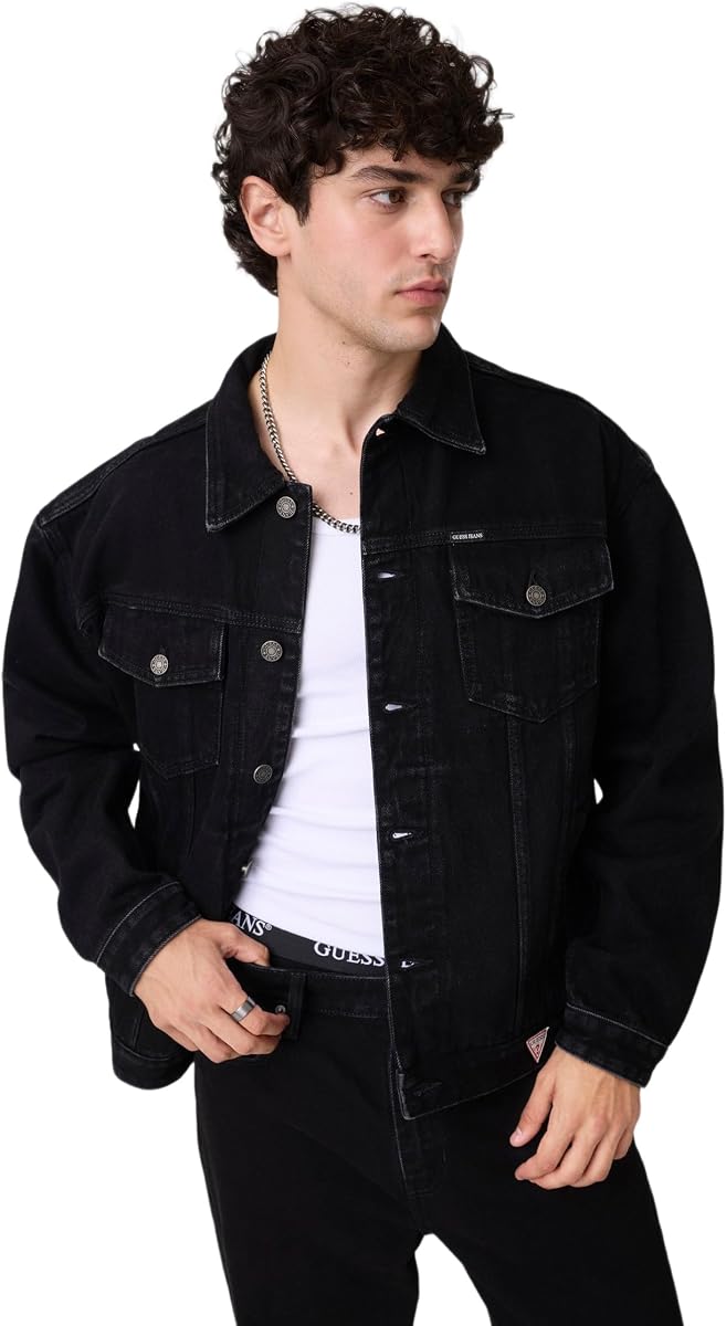 Chaqueta vaquera extragrande estilo camionero