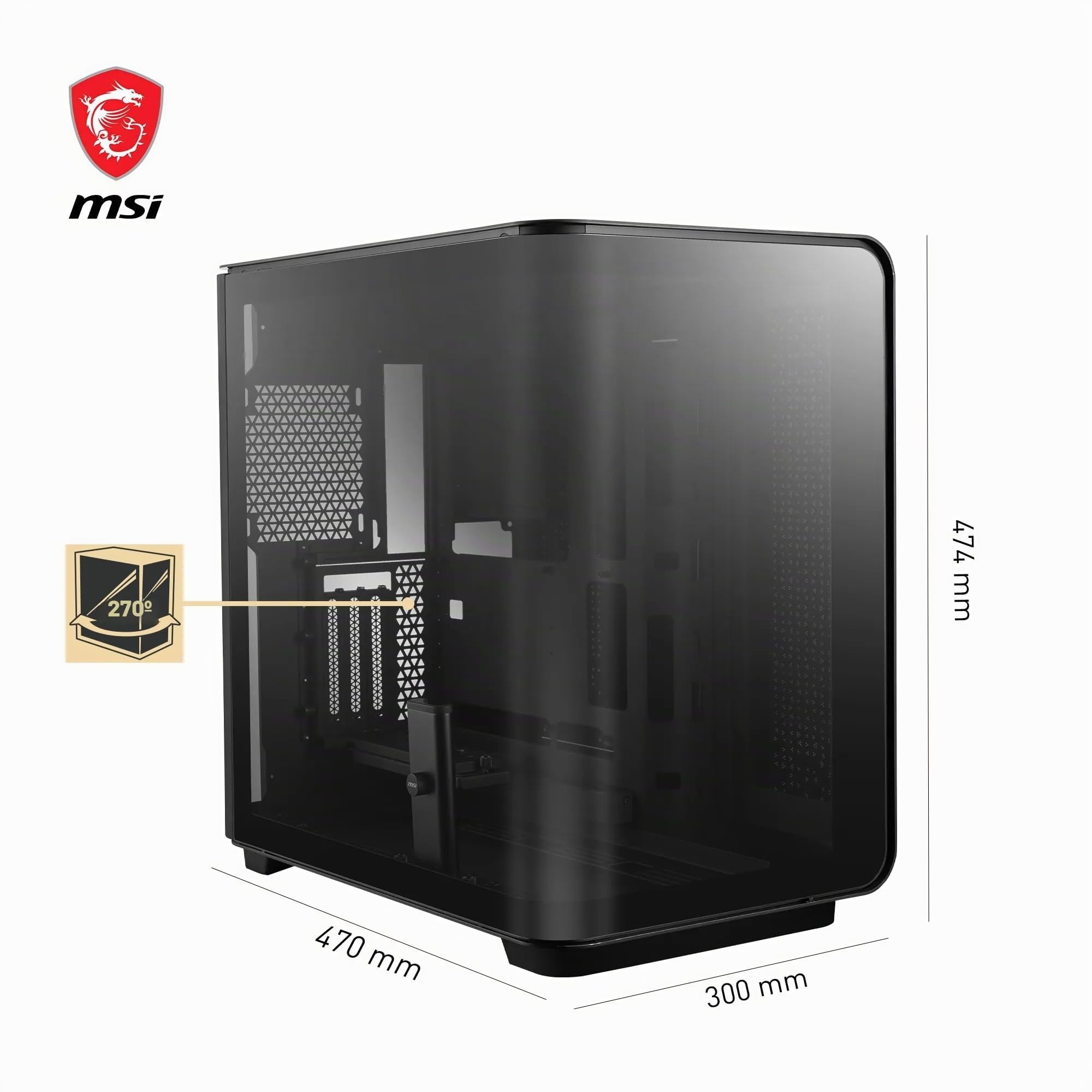 Msi - Seitenteil Mit Fenster (geh?rtetes Glas) - Keine Spannungsversorgung - Usb/audio (306-7g25l21-W57)