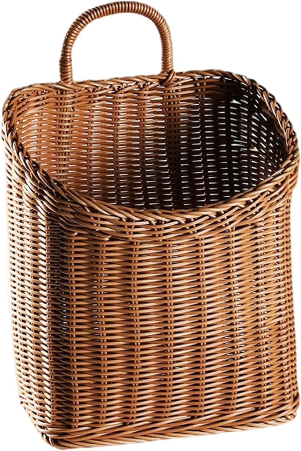 Wall Basket, Rustic Hanging Basket for Organizing with Sturdy Metal Frame, Boho Decorative Wall Baskets for Kitchen, Garden or Home Decor.