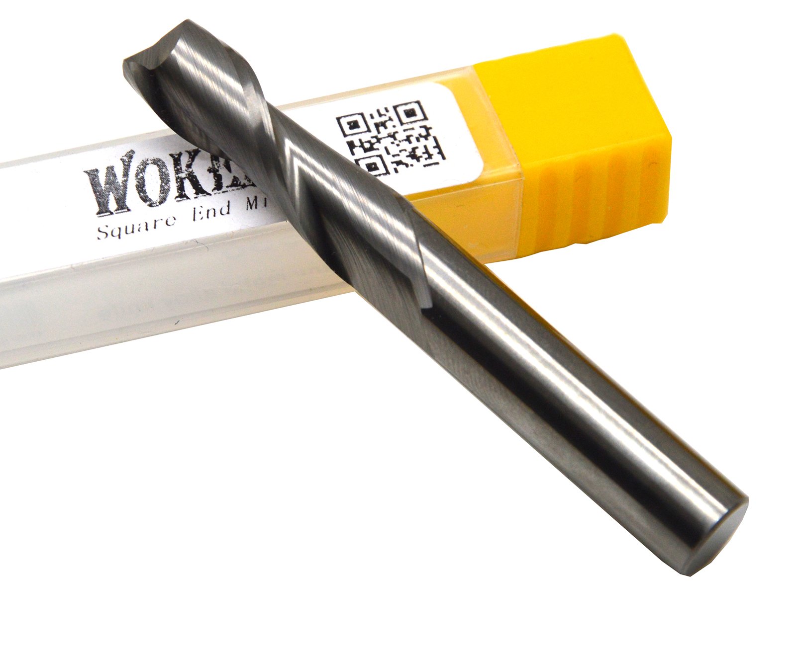 Wokesi 10mm Cutting Diameter,Special Square End Mill for Aluminium Copper Alloys Graphite,HRC55,2Flutes,Uncoated (Bright),Solid Carbide,CNC Lathe Router Bits Cutter Milling Tools (10mm 2Flutes HRC55)