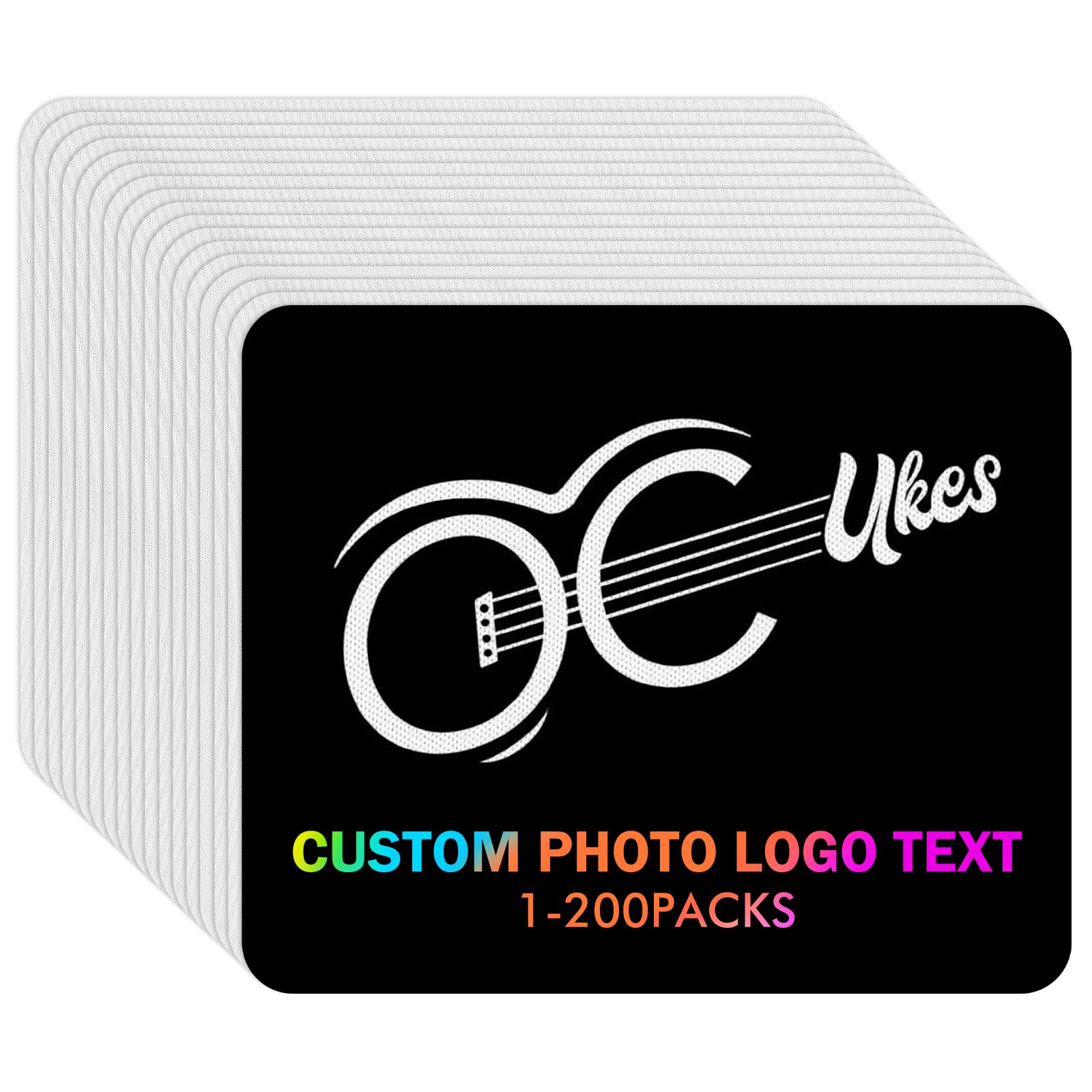1 Pack Custom Mouse Pad Bulk with Photo Logo, Personalized Image Text Laptop Desk Mat, Sublimation Customized Non-Slip Waterproof Desk Writing Pad for