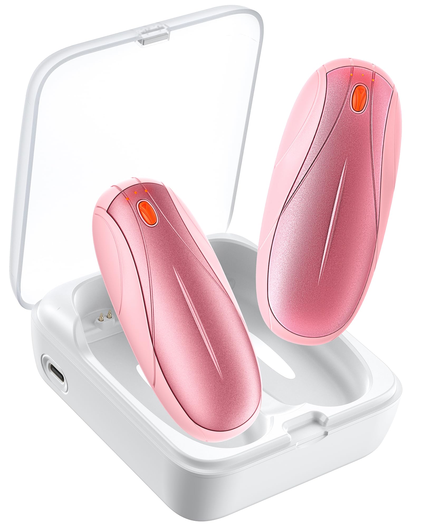 Hand Warmers Rechargeable 2Pack,14000mAh Electric Hand Warmers with Charging Case,Quick Charge Portable Heater,Gifts for Christmas,Winter,Outdoor,