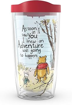 Tervis Disney - Winnie the Pooh Adventure Made in USA Double Walled Insulated Tumbler Travel Cup Keeps Drinks Cold & Hot, 16oz, Classic