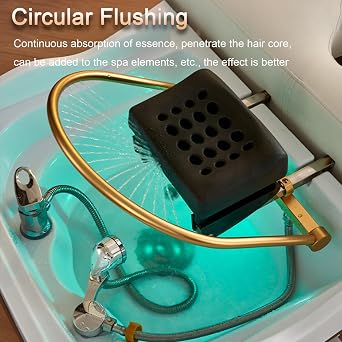 Hair Washing Machine with Smart Thermostat, Portable Spa Equipment with 4 Universal Wheels for Enhanced Head Wash Experience and Head Care Solution