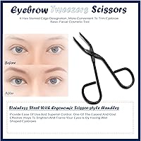 Vista 7 de DDP Pro Scissorlike Tweezer Slant 'Ceja Color Negro