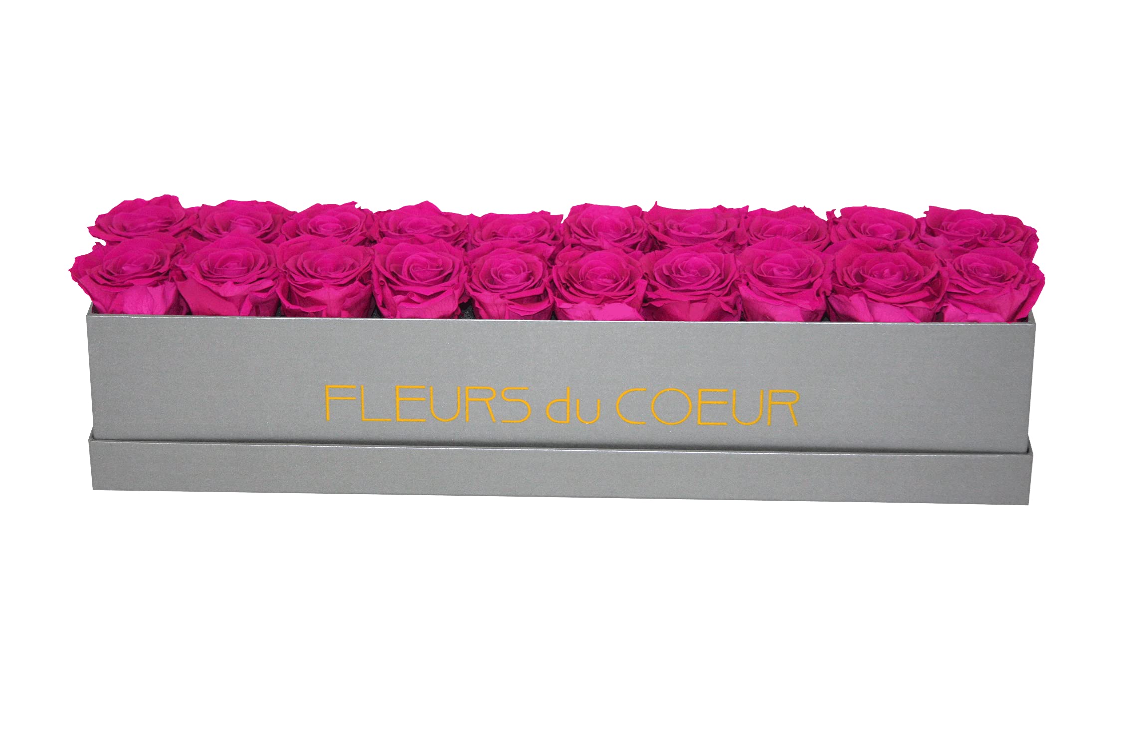 Roses infinies roses en boîte Long 20 grise pour décorer sans eau