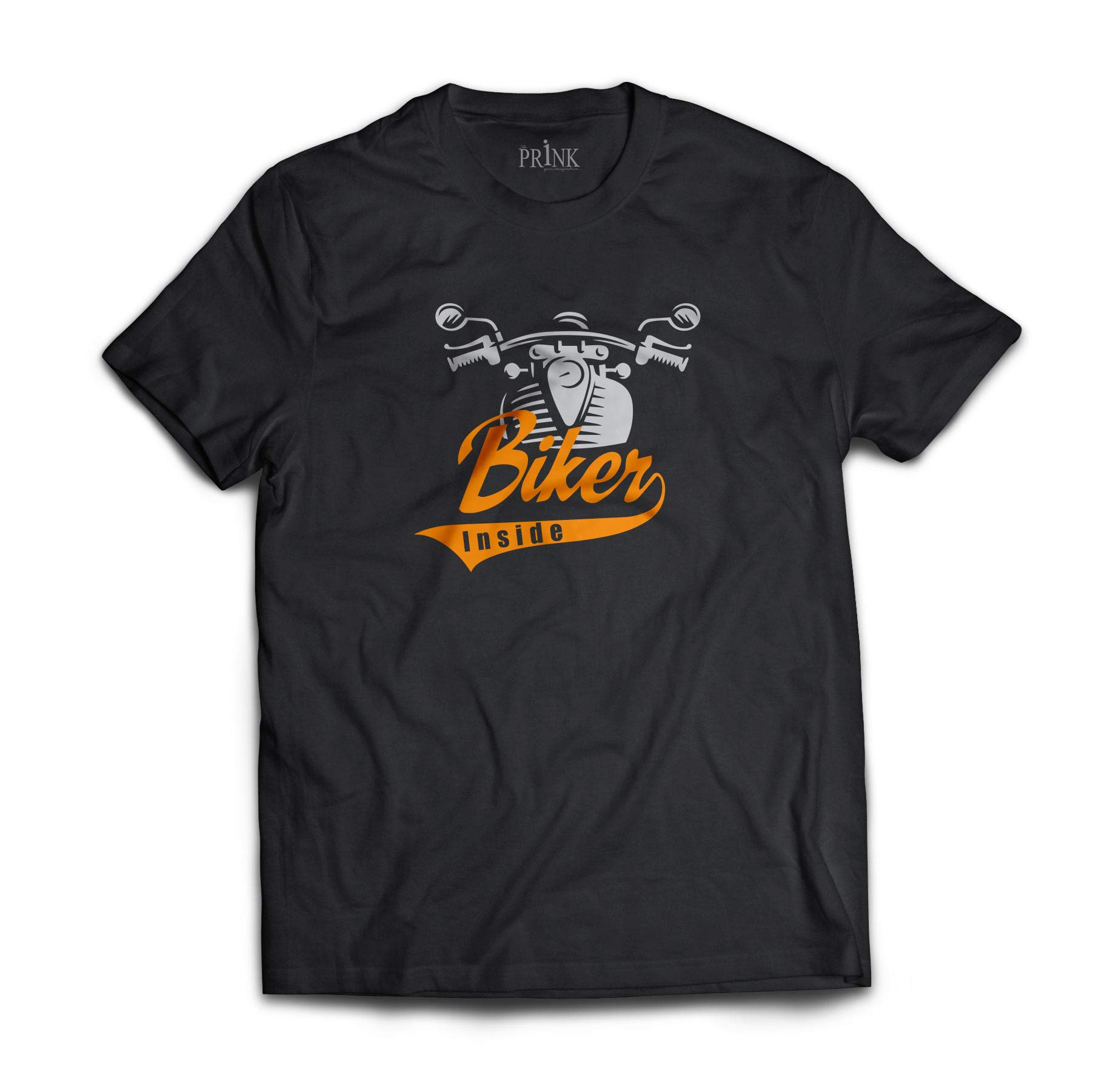 PrinkBikers Printed Tshirts | Tees for Men | Black Cotton Tshirts | Tshirts for Bikers,Motorcycle |