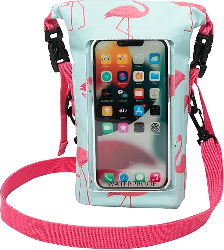 geckobrands Bolsa impermeable para teléfono con bolsa seca de 2 L y correa ajustable, protege tu teléfono y objetos de valor mientras estás en