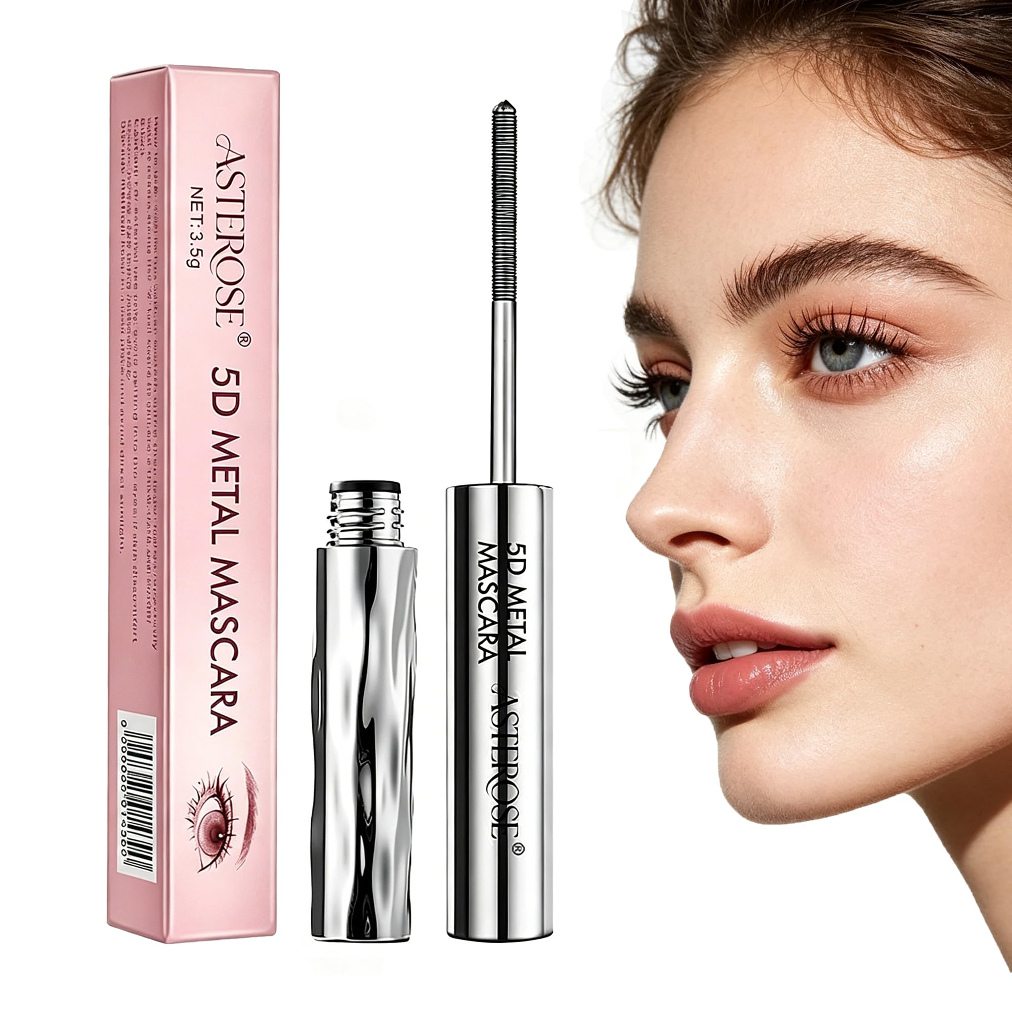 5D Iron Wand Mascara, Waterproof Black, Iron Brush Curl & Length Black 0.13 Ounce (Pack of 1)