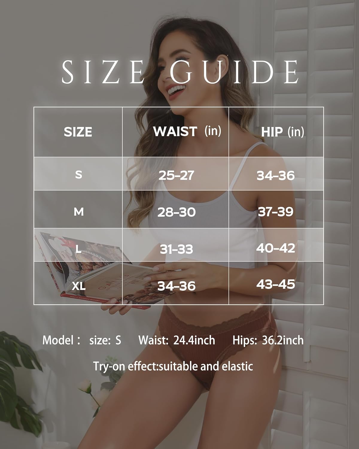 Aijolen Women's Cotton Bikini Underwear Brazil Cut Panties Lace Cheeky Hipster Soft Stretch Breathable 6 Pack - Image 7