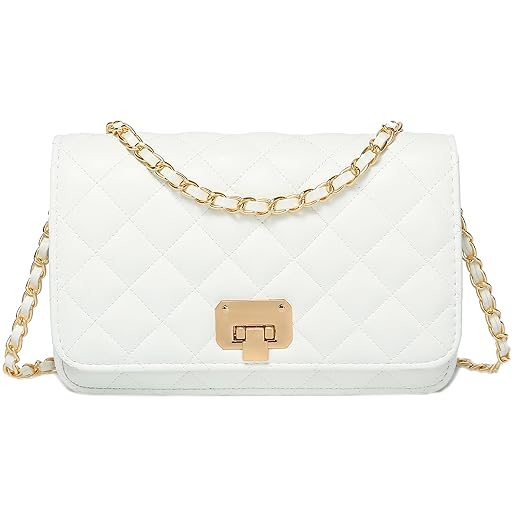 HAKSIM Women Leather Shoulder Bag Fashion Clutch Handbag Quilted Designer Crossbody Bag with Chain Strap…