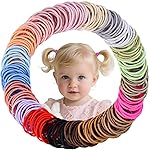 SKYii Baby Hair Ties 200Pcs Small Elastic Hair Ties for Baby Girls Infants Kids Toddlers - 20 Colors Ponytail Holders Hair Accessories for Girls