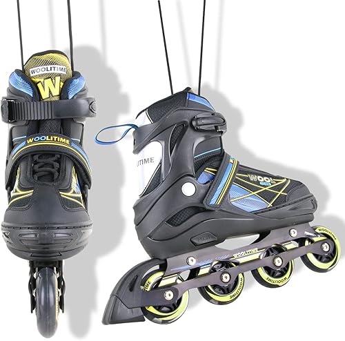 Miniatura 2 de Woolitime Cuchillas deportivas ajustables para niñas y niños con todas las ruedas iluminadoras patines en línea seguros y duraderos patines para