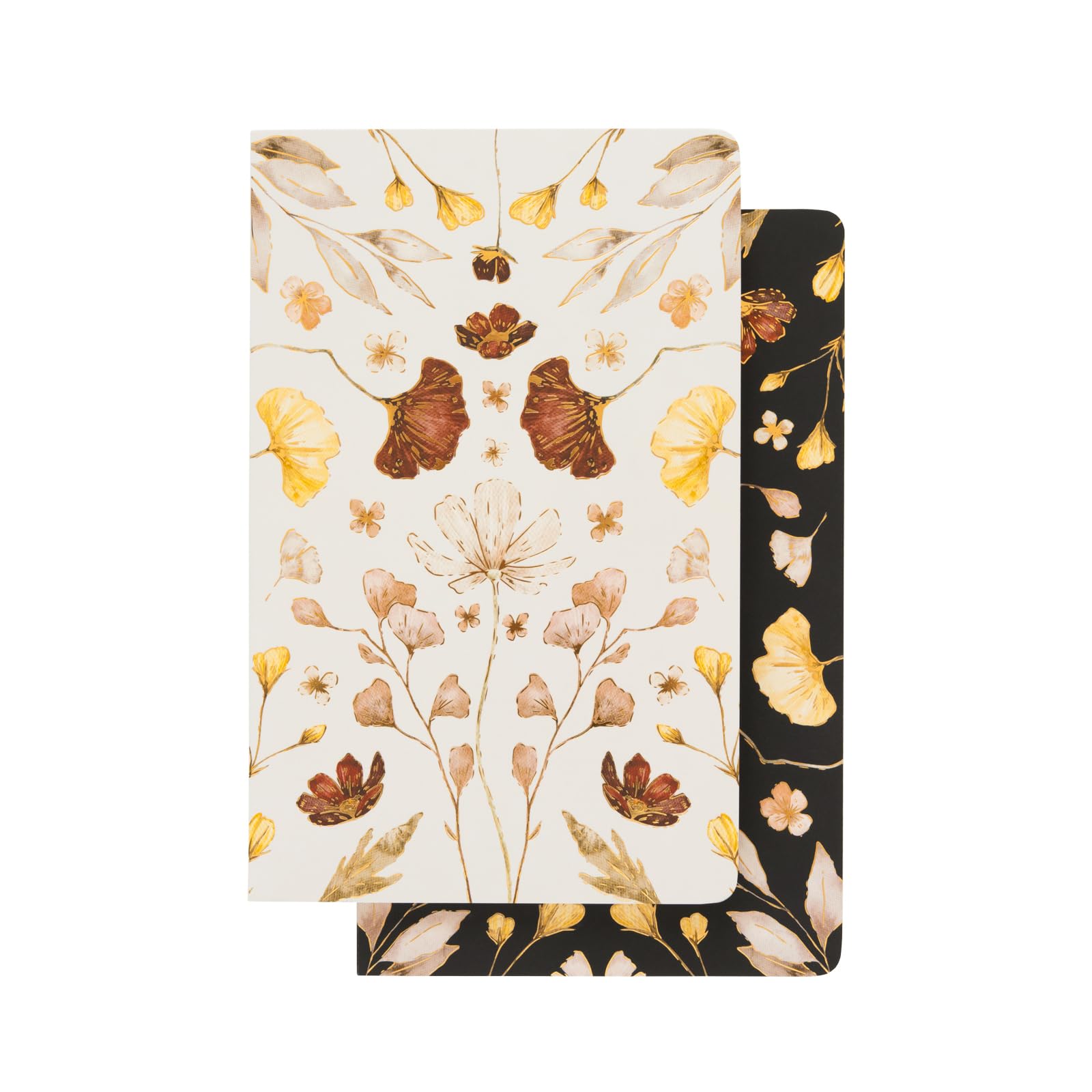 Kokonote 2 A5 Notebook Set - Jour Florale | Pack Of Notebooks A5 Dotted & Plain | Aesthetic Stationery Gifts For Women, Cute Notebook Journal, Cute Gifts Under 15 Pounds