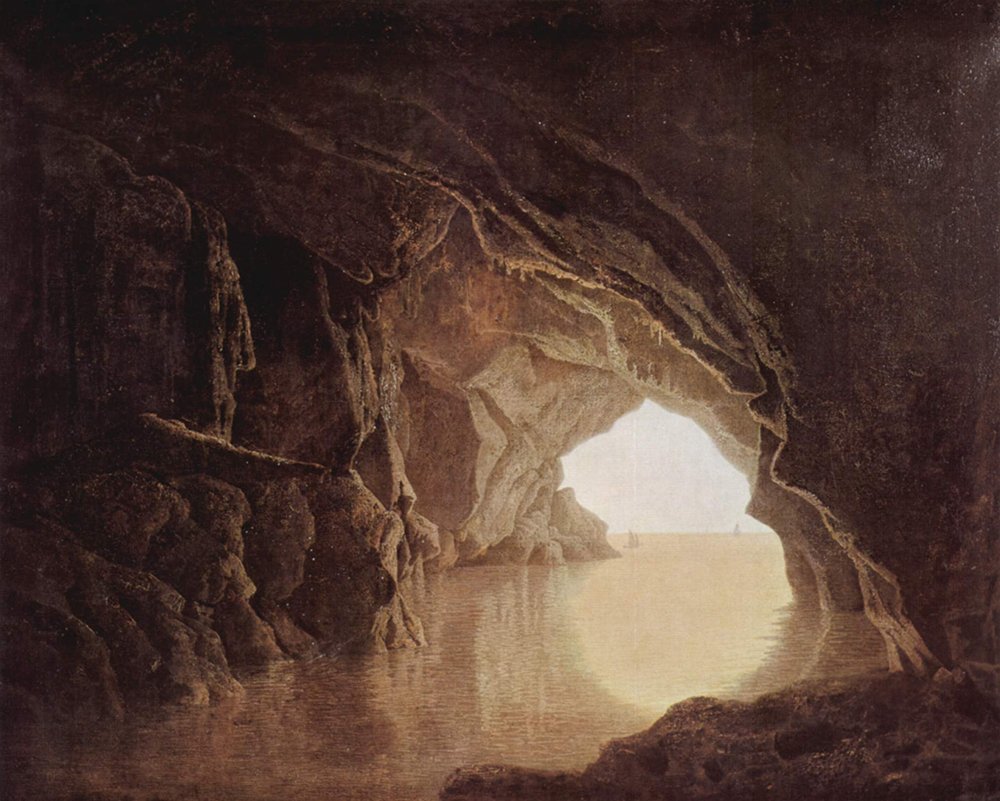 Impresión artística de Cave Entrance de Joseph Wright, formato mediano