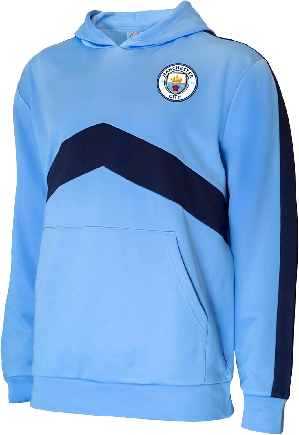 Icon Sports Officially Licensed Manchester City Youth Hoodie, Boys Man City Blue Soccer Pullover Sweater, Large - Image 3