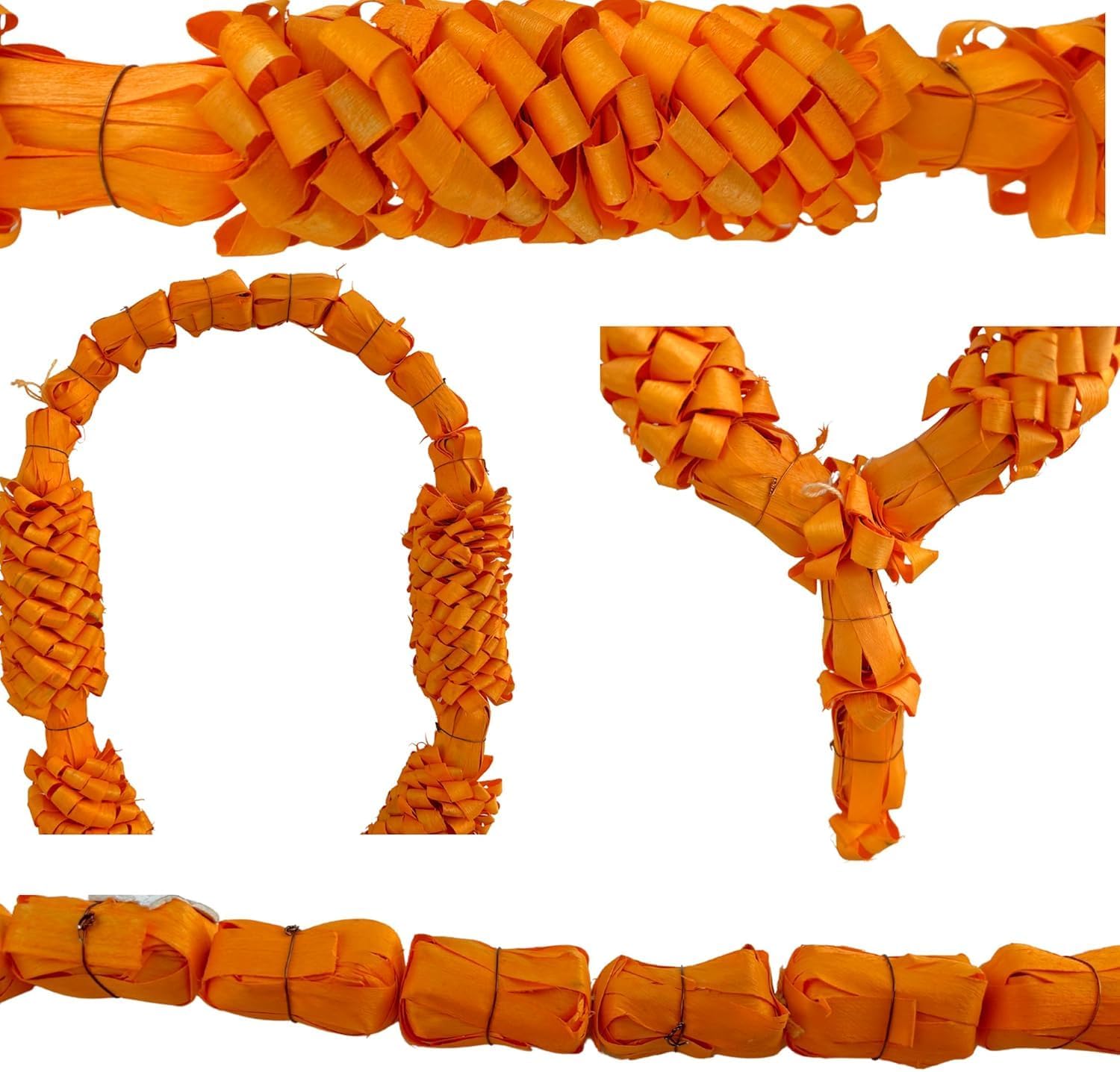 Rastra Mangal Store Garland mal Chandan Haar Mala Garland for God and Pitra/Ancestors/Loved Ones Photo Frame & Idols TY10-4 (Step 4_Yellow)(30 inch /75 cm) Photo Frame malause to god and pitra and