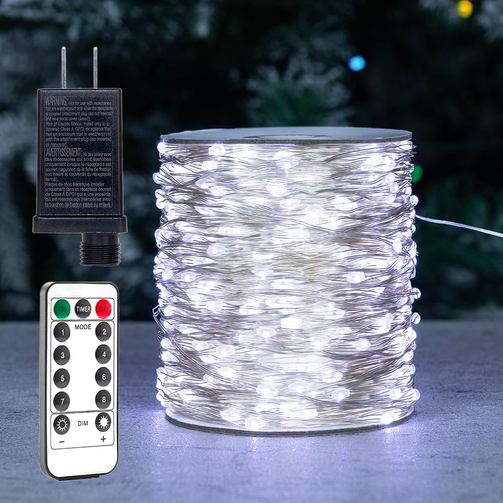 ZELUXDOT Fairy Lights Plug in,100FT 300 LEDs Waterproof String Lights