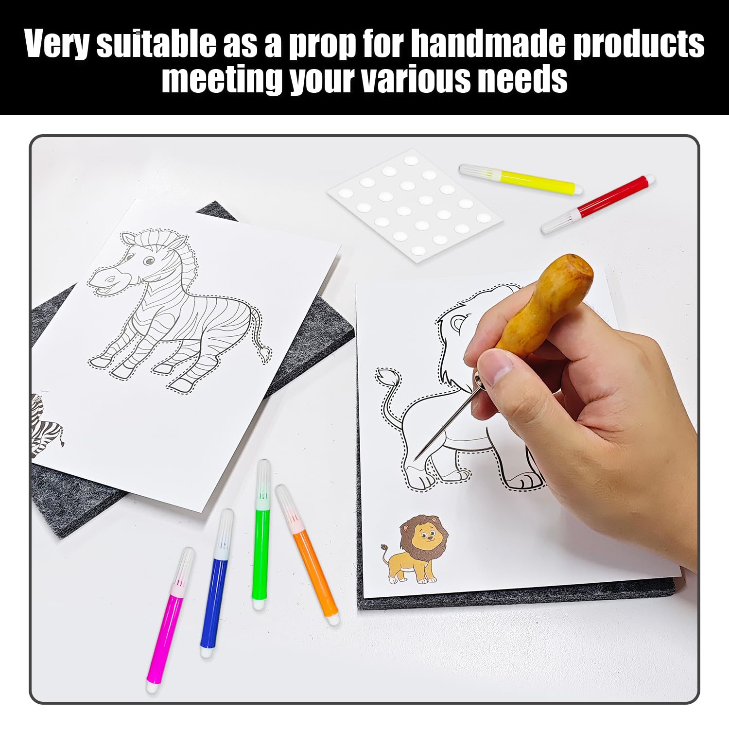 GDFHBD 1 Set Of Animal Lancet Paintings, Children'S Handmade Materials, Creative Craft Accessories - Image 4