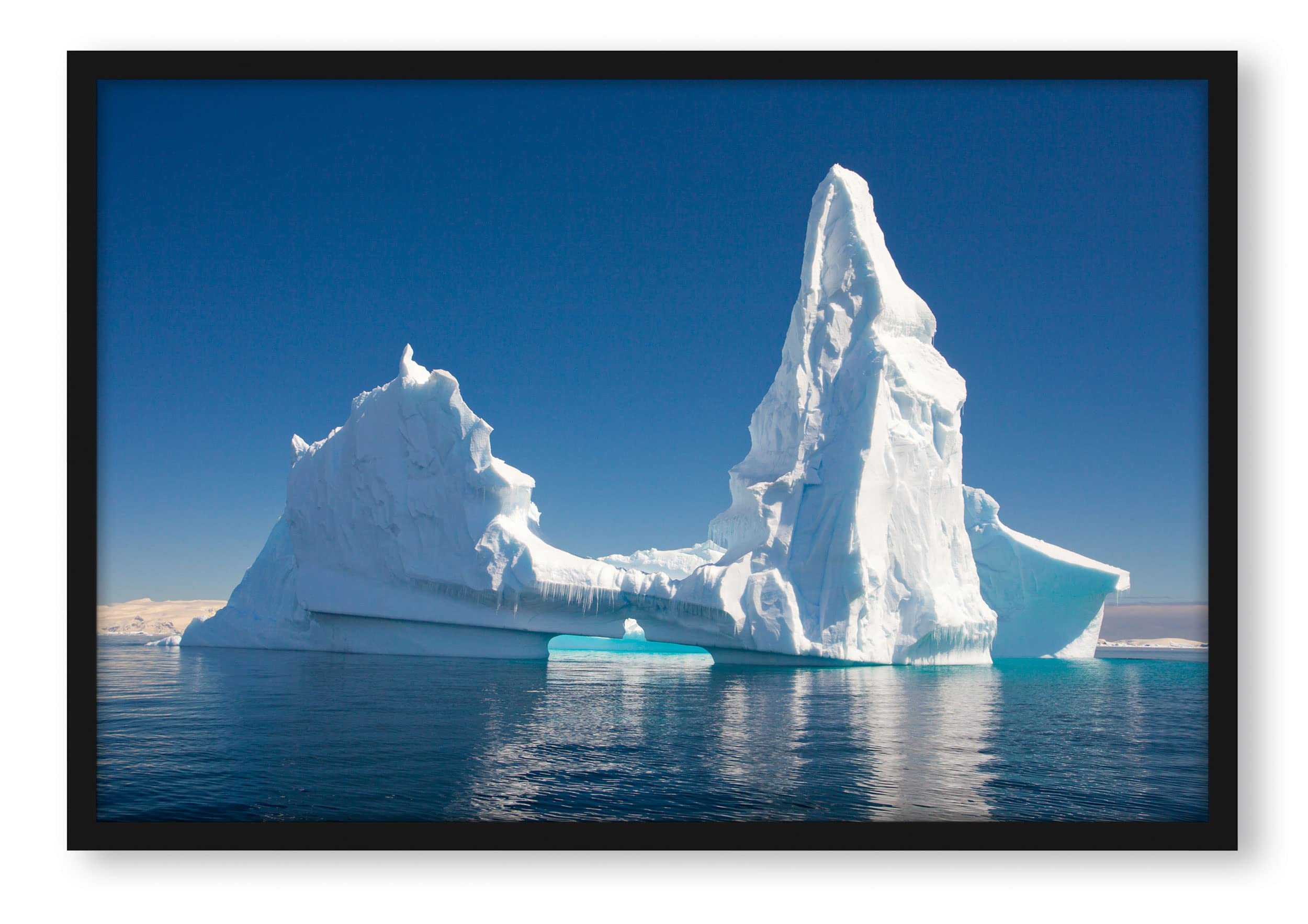 Empire Interactive - Poster gigante con immagine di iceberg, formato 80 x 60 cm, stampa artistica incorniciata