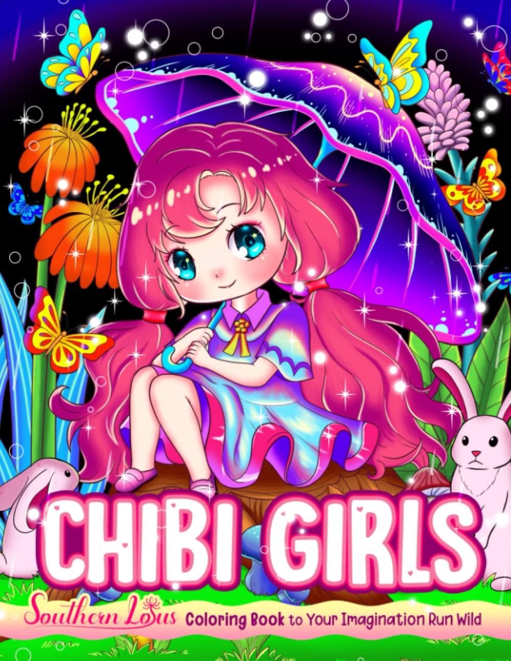 Chibi Girls Coloring Book: Cute Illustrations With Adorable Graphic Designs, Fun To Color And Relax, Relief Stress Activity, Painting Papers For