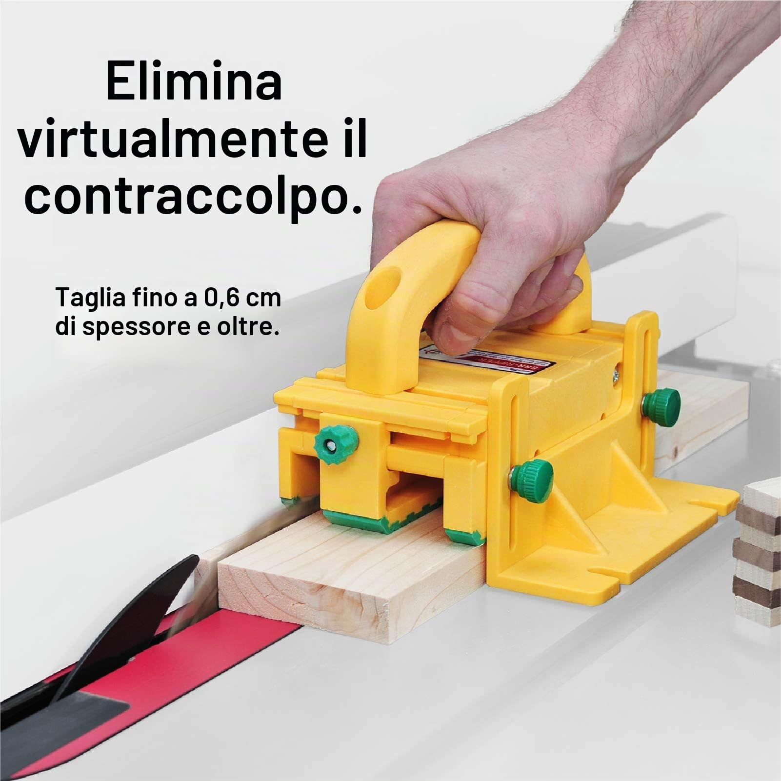 GRR-RIPPER 3D Pushblock per sega da banco, banchi sega, seghe a nastro e jointers Microjig