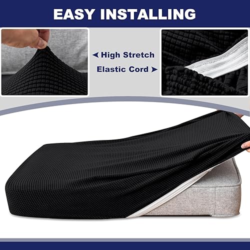 Miniatura 5 de UNBBRRL Fundas de cojín de asiento de sofá elásticas para sofá, funda de cojín individual para sofá, fundas de héroe para proteger contra arañazos