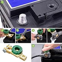 Vista 7 de Spurtar Interruptor de desconexión de batería 12V - 24V de poste superior, interruptor de corte de batería de desconexión rápida para vehículos