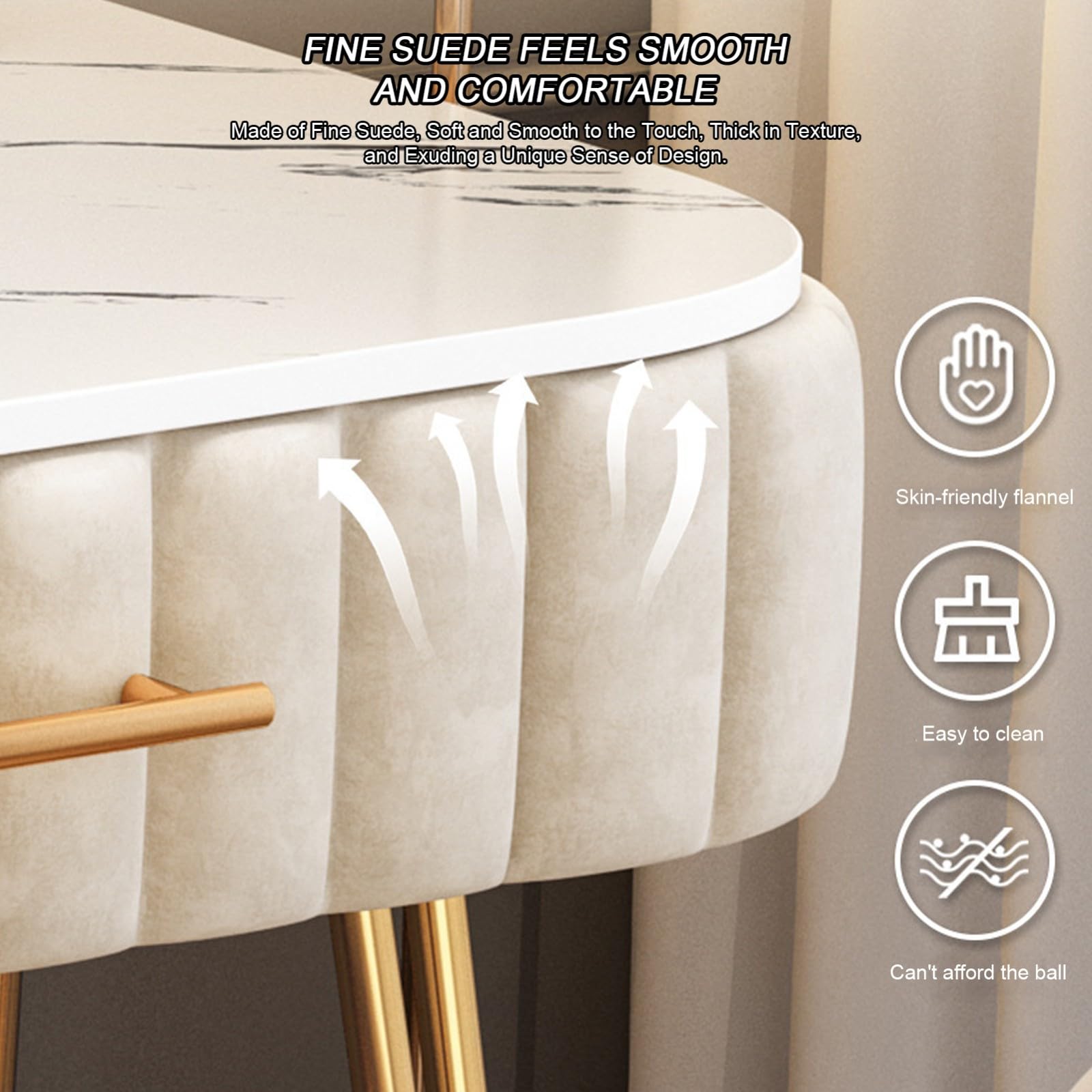 Nowoczesny stolik kosmetyczny z oświetleniem LED, 2 przestronne szuflady, stylowy design do sypialni i łazienki, wymiary: 100 x 40 x 75 cm, idealny na niezbędne akcesoria kosmetyczne.