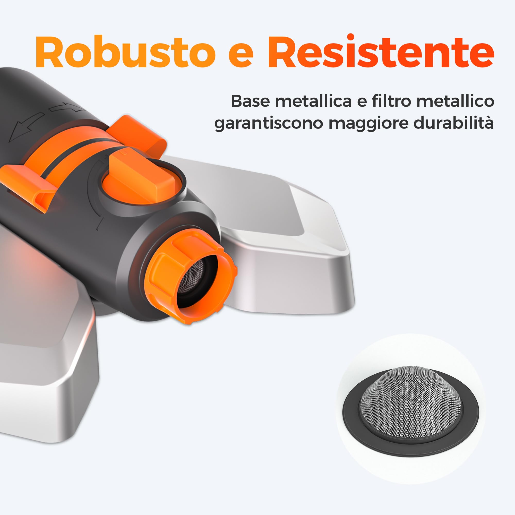 Diivoo Irrigatore Oscillante Turbo per Prato e Giardino, Base Metallica | Irrigatore Rettangolare 17 Ugelli, Regolazione Continua, Filtro Metallico, Copertura 352 m² per Esterni & Grandi Superfici