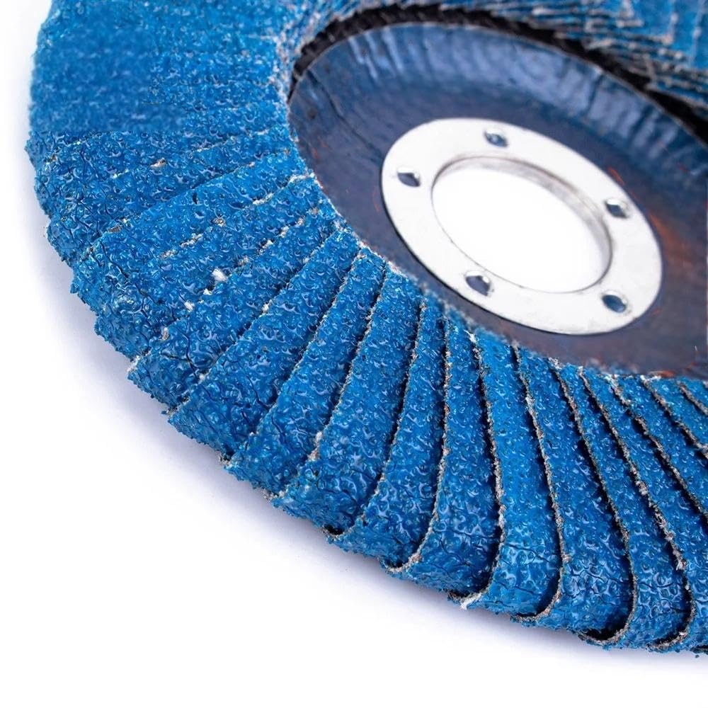 Disco de lijado para amoladora angular 5 discos abrasivos for amoladora angular, grano 60, de láminas profesionales azules 125 mm/5 pulgadas