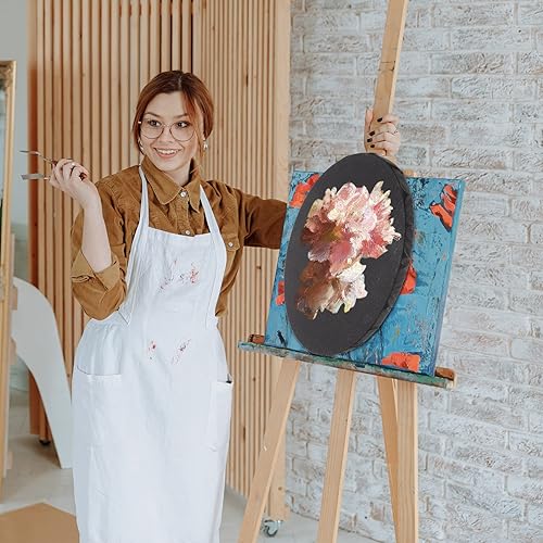 Miniatura 4 de 1 lienzo ovalado negro para pintar marcos de arte de bricolaje, pintura al óleo y agua, marco de pintura con lienzo negro con marco de artes,