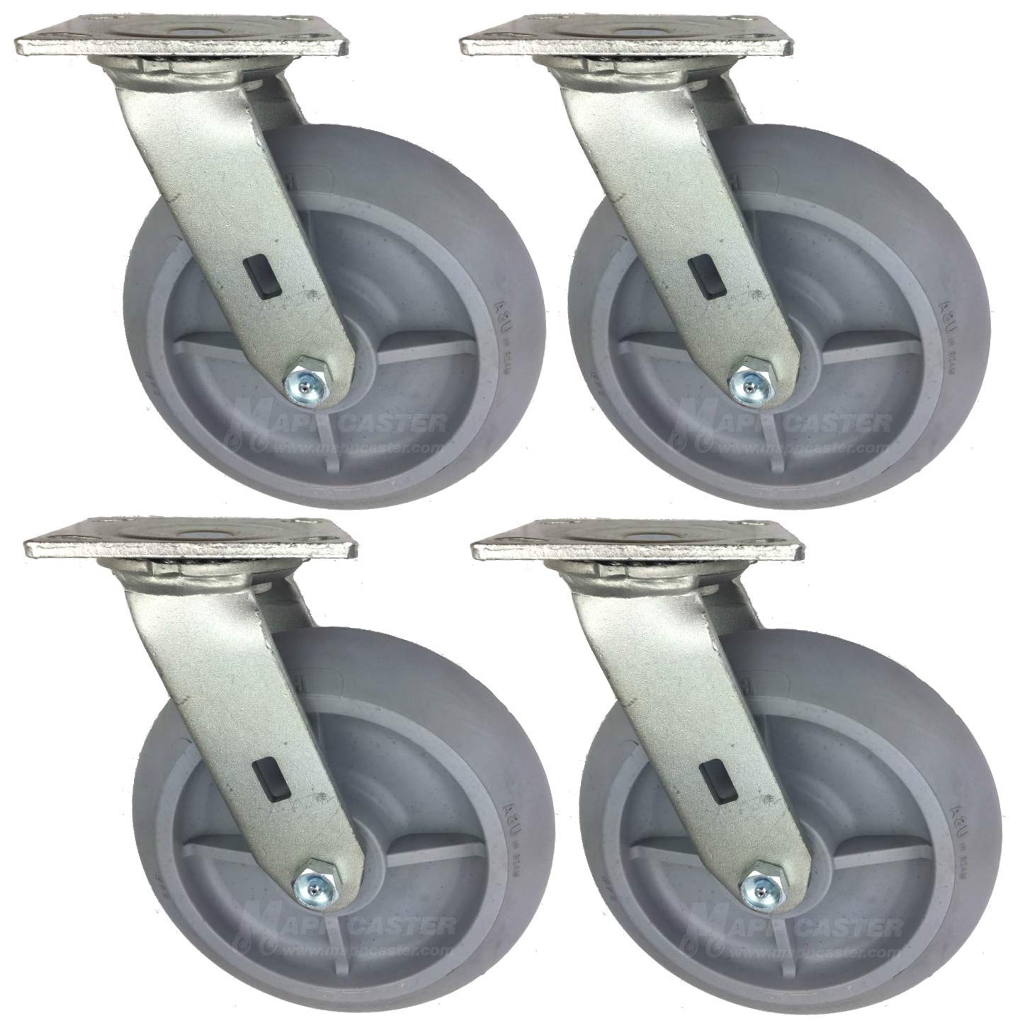 Mapp Caster Drywall Dolly Replacement TPR Wheel Casters - 2,400 Lbs Capacity