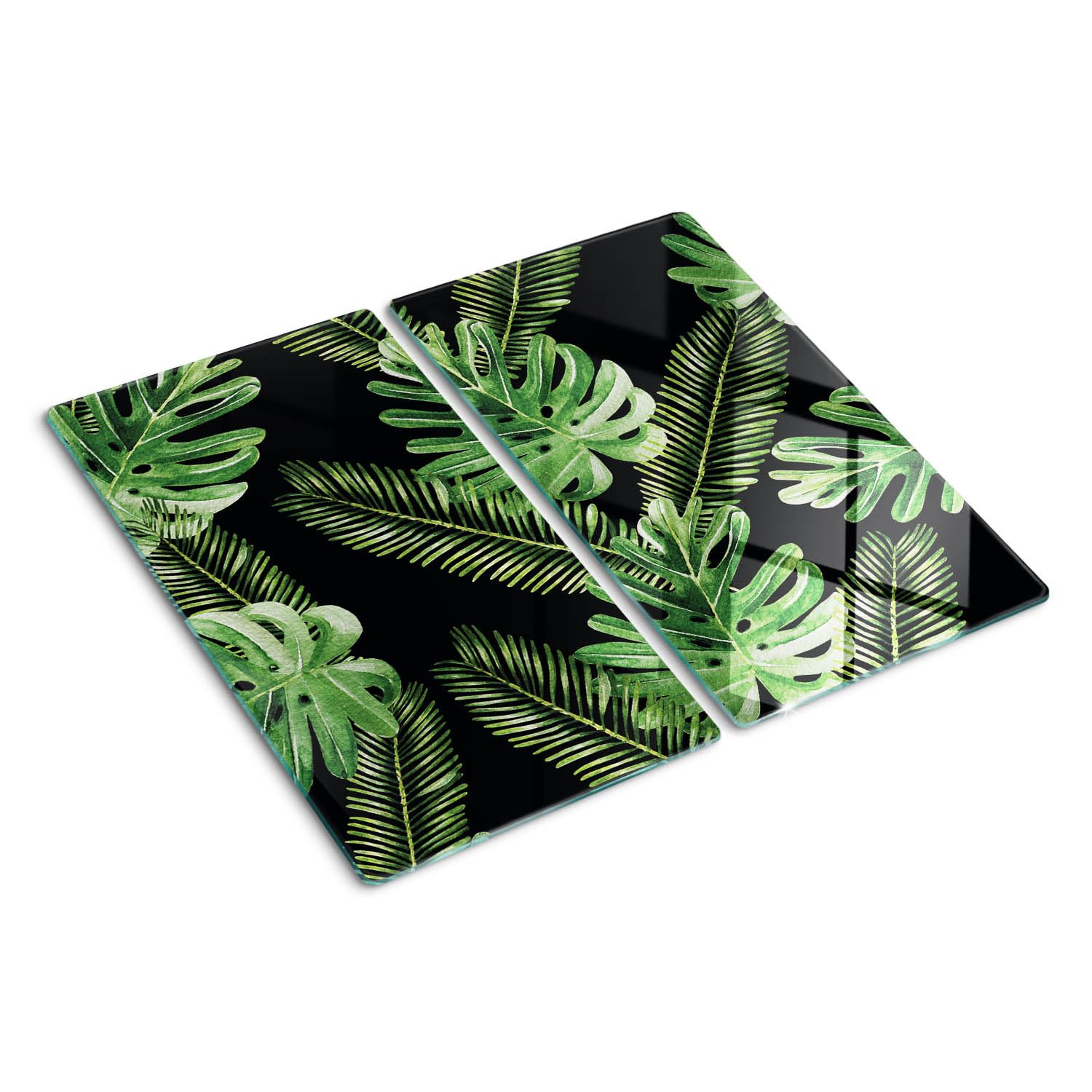 Planche à découper en verre trempé 2x30x52 cm motif gousse de vanille