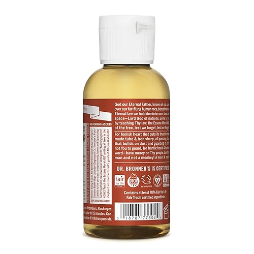 Miniatura 2 de Dr. Bronner's - Jabón líquido de castilla pura (Eucalipto, 2 onzas) - Hecho con aceites orgánicos, usos 18 en 1: cara, cuerpo, cabello, lavandería,