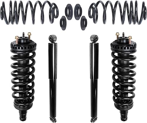 Detroit Axle - Kit de amortiguadores de puntales de 4.2L para Chevy Trailblazer GMC Envoy Buick Rainier Ascender 2 puntales de suspensión delantera