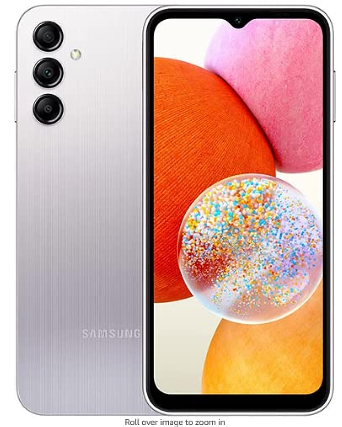 Samsung Galaxy A14 LTE, 64GB Storage, 4GB RAM, Silver, Dual SIM, Android Smartphone, Middle East Version