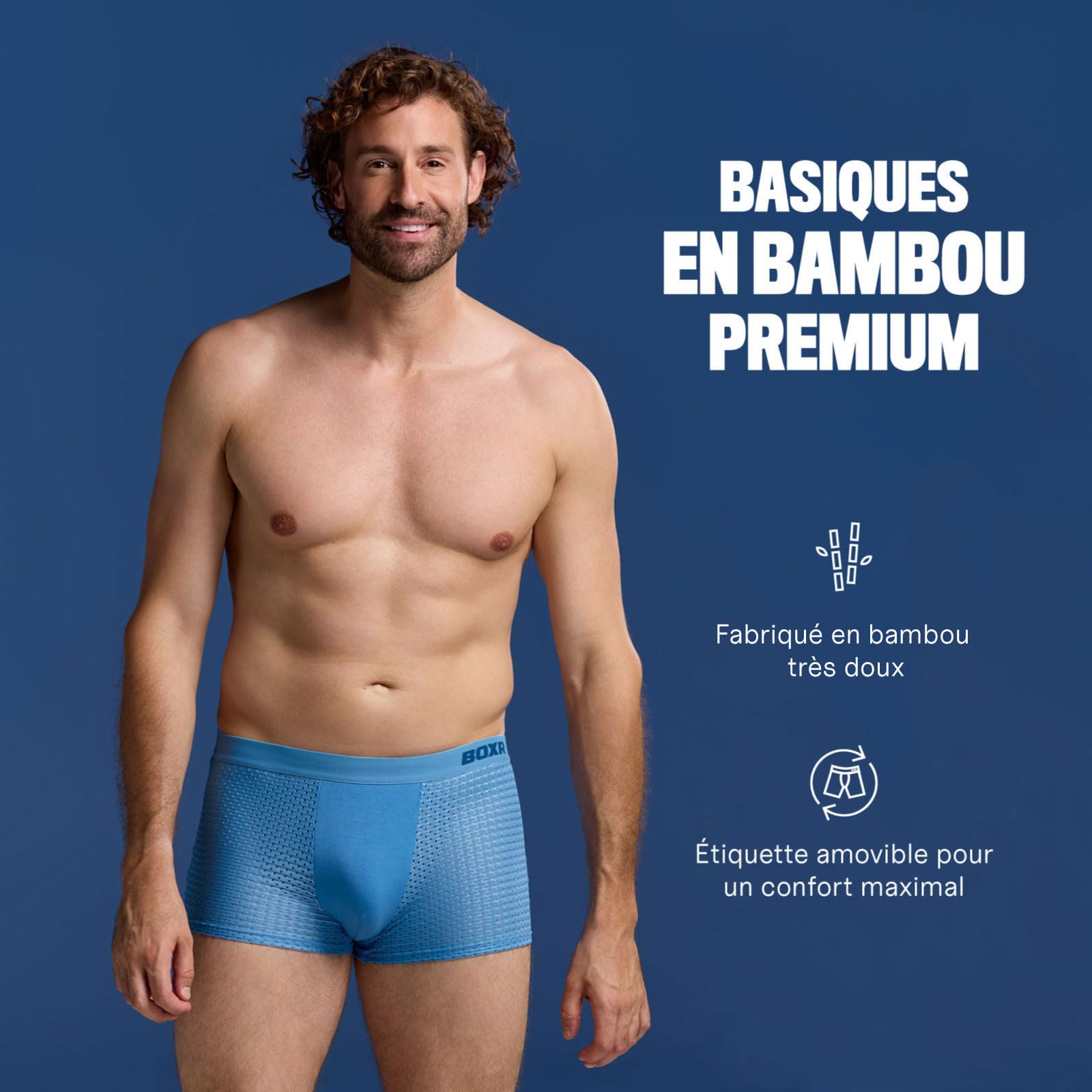 BOXR Underwear Set di 4 boxer in bambù da uomo, ultra morbido, comfort ottimale, S-3XL