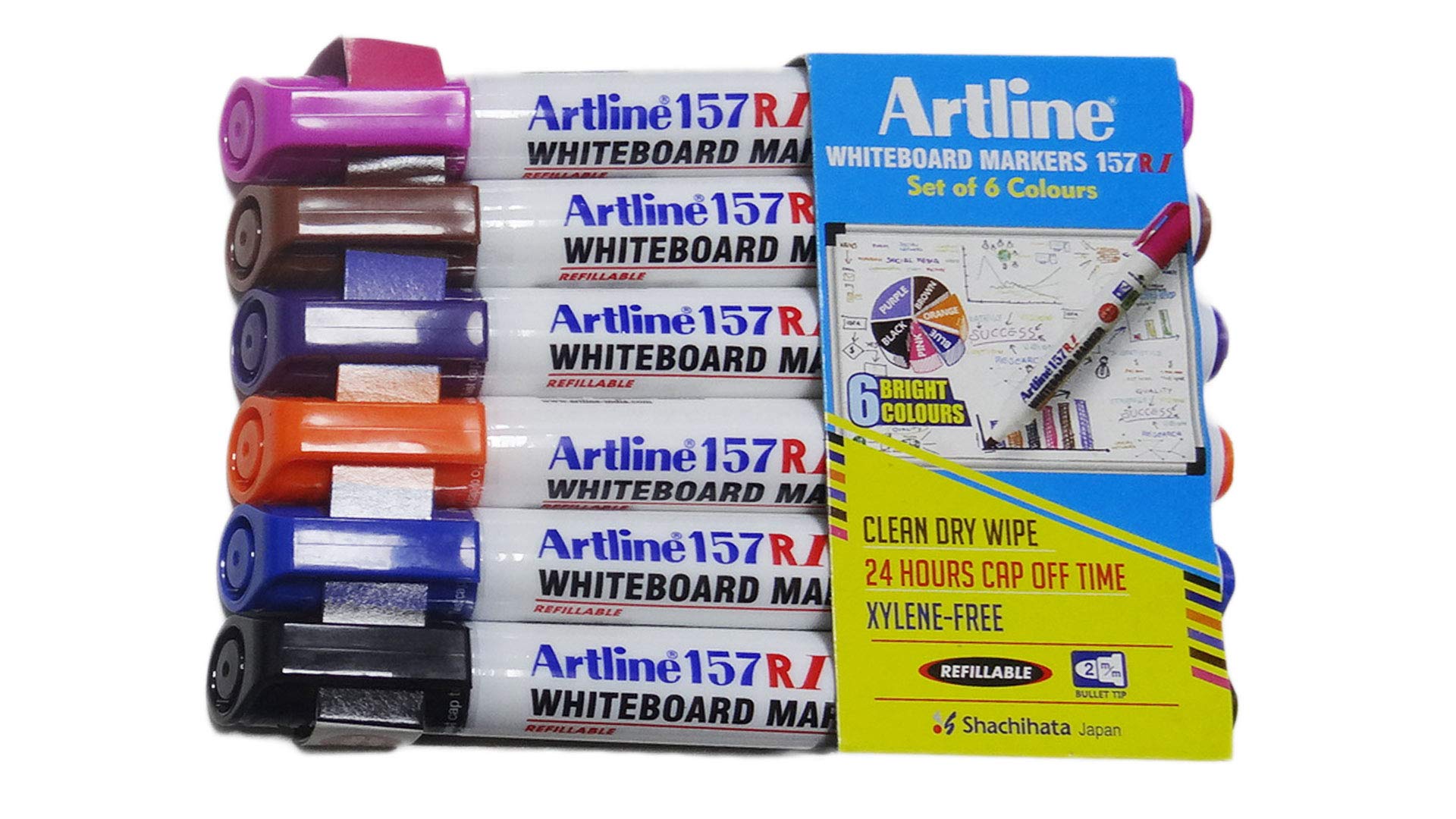 Artline WHITE BOARD BOLD POINT TYPE MARKER ASSORTED COLOR SET OF 6-image-20