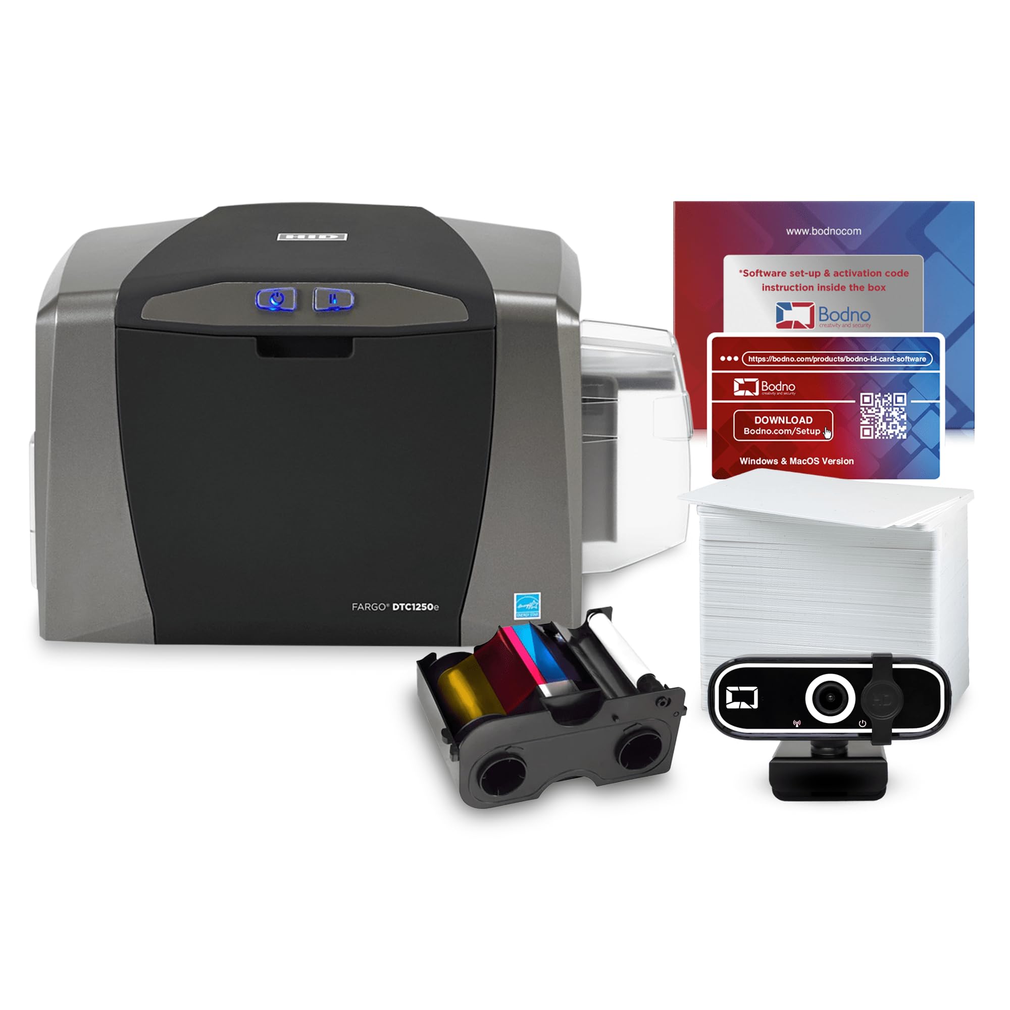 Meding フルカラーカードプリンタ FARGO DTC1250e 新品未開封 Amazon.com : Fargo DTC1250e Single Sided ID Card Printer