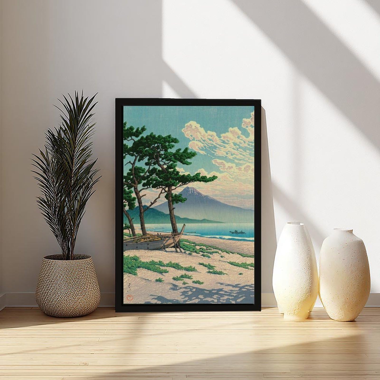 LXWNZE Pine Beach at Miho by Kawase Hasui(50) Poster su tela da parete decorazione artistica da parete per soggiorno camera da letto decorazione 61 cm L x 91,4 cm W