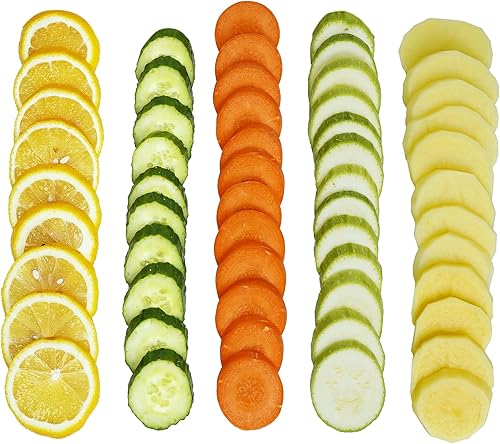 Miniatura 5 de Cortadora de mandolina mejorada para cocina y picadora de verduras segura 5 en 1 y rebanadora de mandolina ajustable, puede cortar rebanadas, tiras,