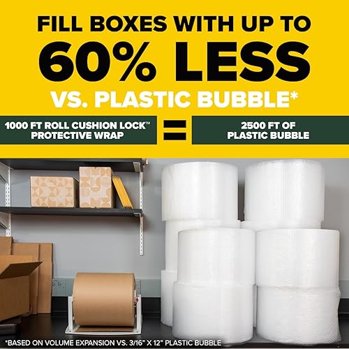 Miniatura 8 de Scotch Cushion Lock - Dispensador de envoltura protectora recargable, solución de embalaje sostenible para embalaje, envío y mudanza, para envoltura