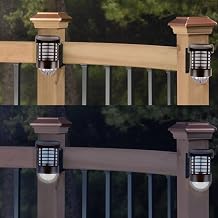 Crosslight Solar Fence Lights, Mount on Fence Posts or Walls, Weatherproof with White LED's 12-Pack