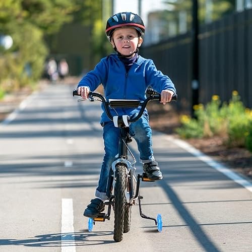 Miniatura 6 de Ruedas de entrenamiento para bicicleta, con extensores de eje, compatibles con bicicletas de 1214161820 pulgadas, rueda de silencio flash, 1 par