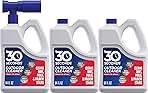 30 Seconds Outdoor Cleaner | Cleans Moss & Algae Stains from House, Vinyl Siding, Deck, Patio, Fence - 3 Capped Bottles, 1 Hose End Spray Attachment (64 Fl Oz (Pack of 3)