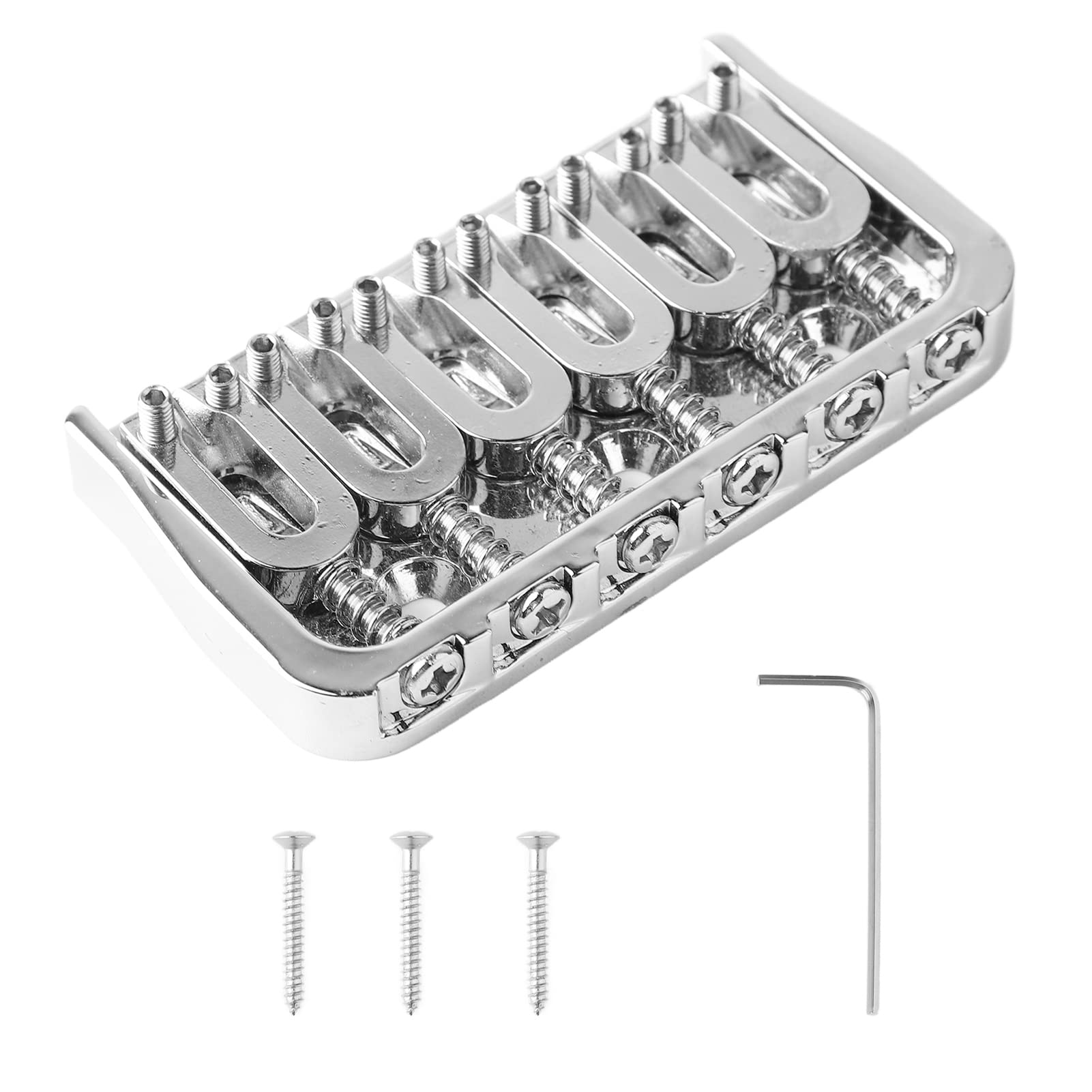 Amazon | ギターブリッジの交換 エレキギター固定ブリッジ クローム
