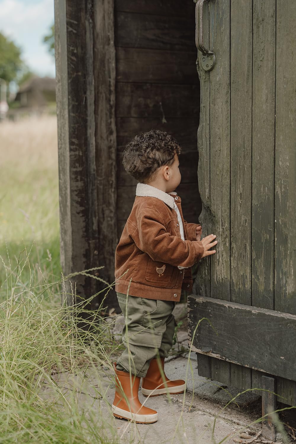 Little Dutch CL24092099 Wendejacke - Little Farm braun/sand (Gr. 74)