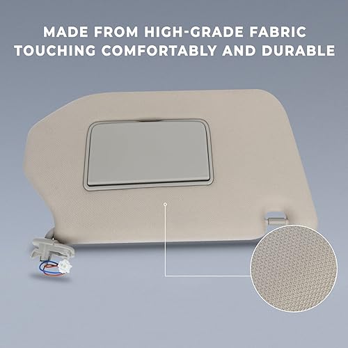Miniatura 3 de SCITOO Conjunto de visera solar gris para el lado del pasajero derecho para Nissan Pathfinder 2014 2015 2016 2017 2018 para Nissan Pathfinder 2014